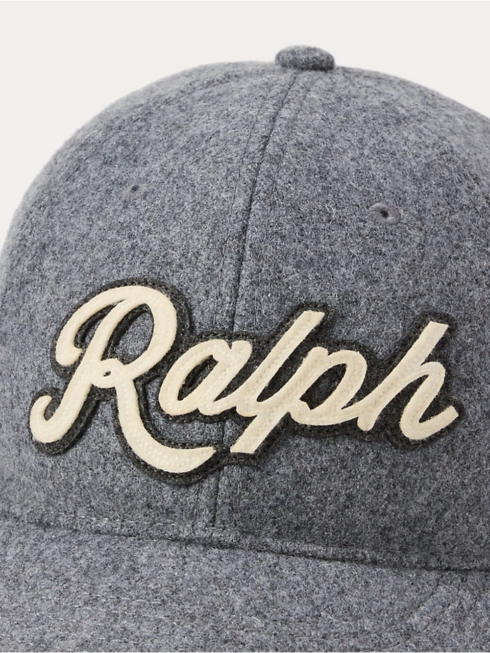 Polo Ralph Lauren The Ralph Logo Wool-Blend Ball Cap Classic Grey Heather Hat - Picture 4 of 6